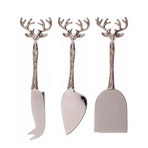 Selbrae House 3 Cheese Knives - Stag